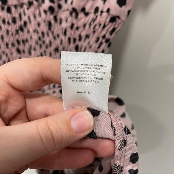 Stellah Printed Smocked Waist Mini Dress Flounce Hem Size Small - Picture 9 of 13